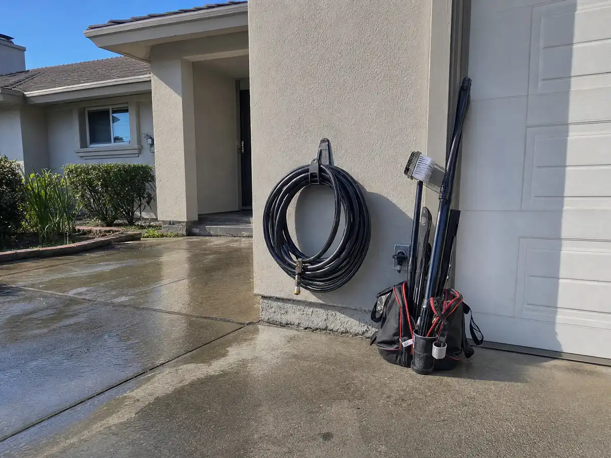 Freshly cleaned carpet with the furniture back in place — completed job in Thousand Oaks, CA
